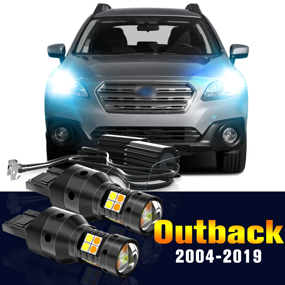 2pcs LED Dual Mode Turn Signal+Daytime Running Light DRL Lamp For Subaru Outback 2004-2019 2008 2009 2010 2012 2013 Accessories