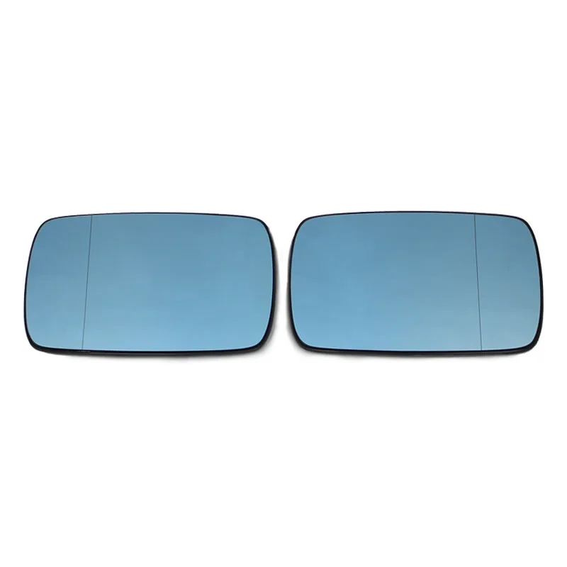 Replacement for BMW E46 Blue Left Right Side Car Glass Heated Rearview Mirror Glass 1998-2006