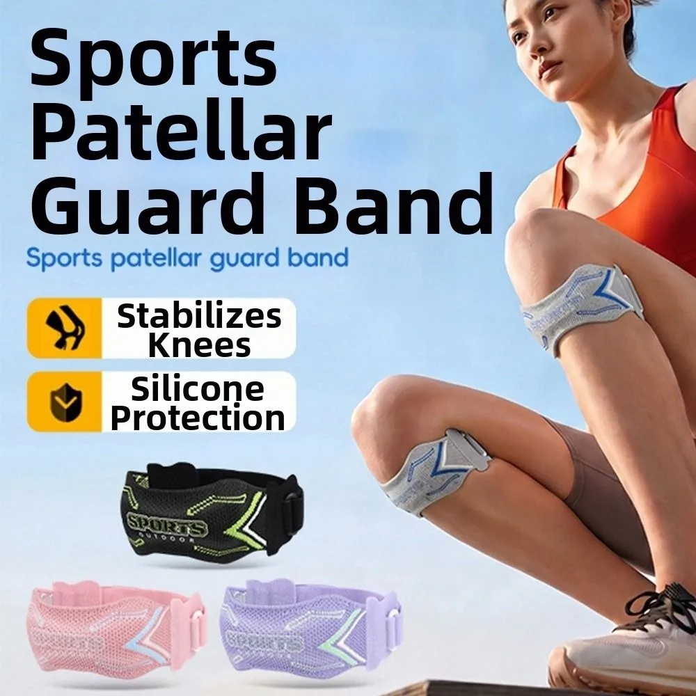 Adjustable Sports Patella Strap Breathable Non-Slip Knee Brace Patellar Stabilization Comfortable Patellar Tendon Support Hiking