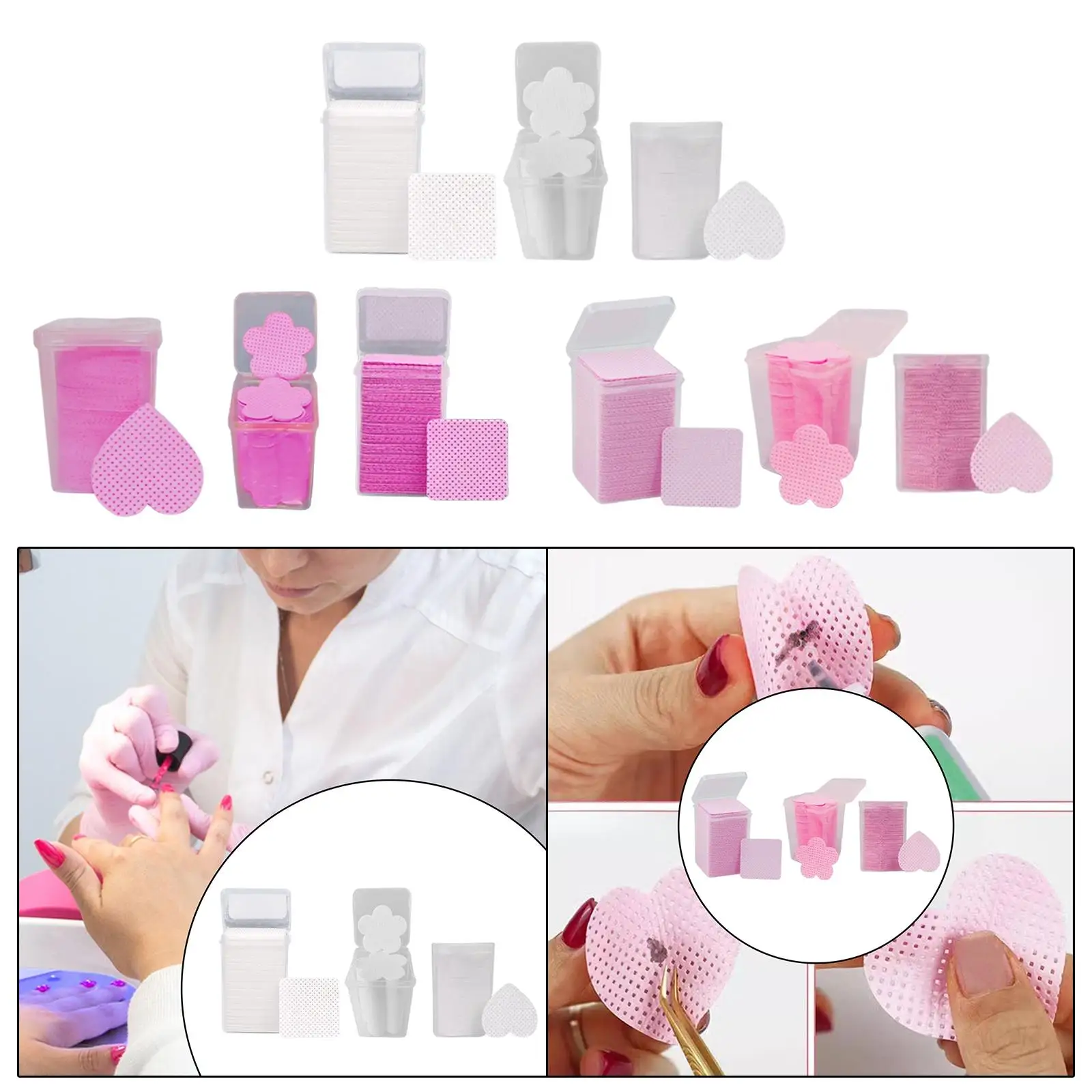 

600Pcs Nail Wipes Polish Remover Wipes for Eyelash Extensions Nails Art