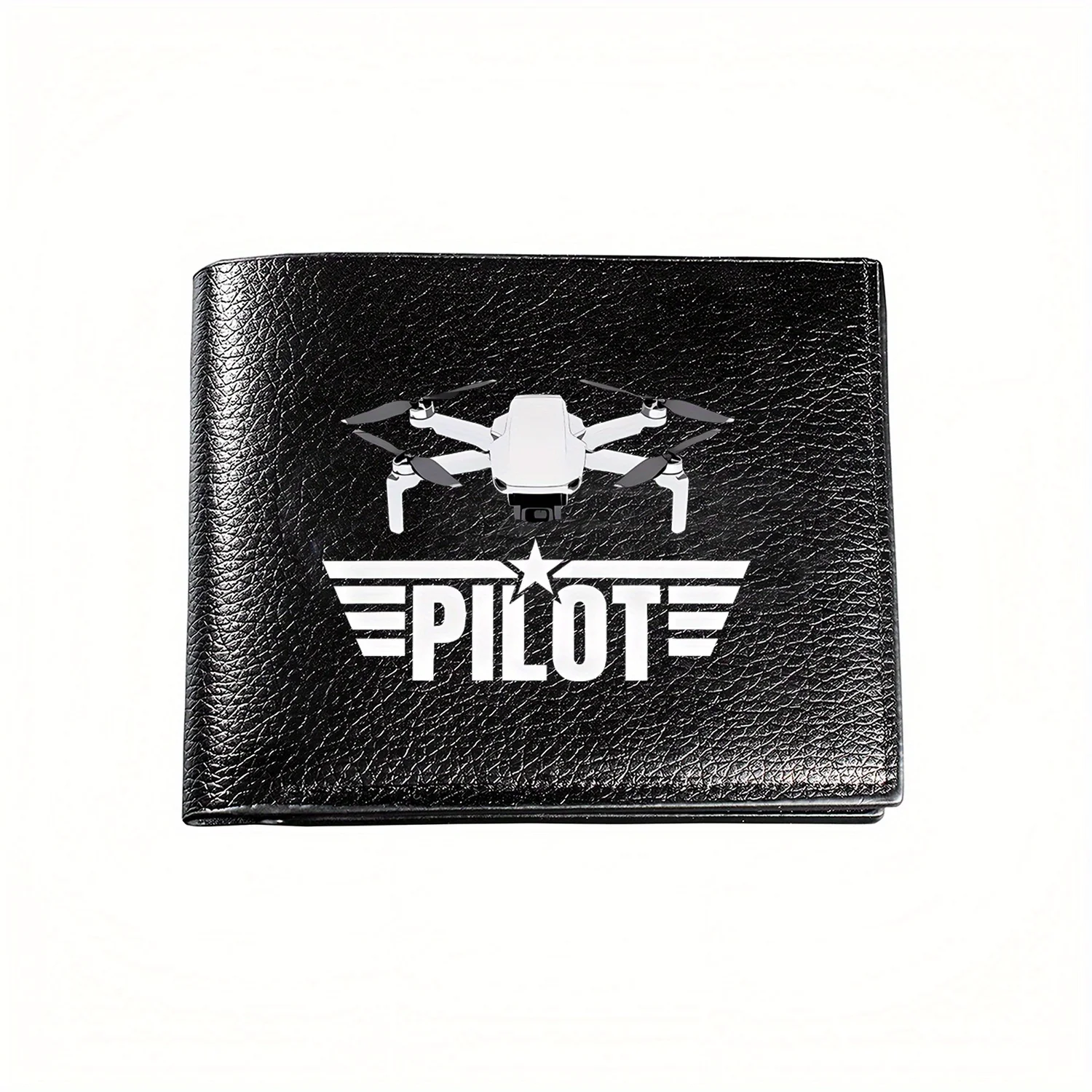 Drone Pilot Wings Graphic Design Premium Quality Wallet Stylish Printing Creative Gift for Dad Husband Boyfriend Business Mens C