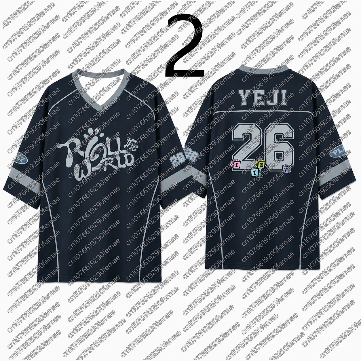 2026 Neues TUNNEL VISION Roll The World V-Ausschnitt Drop-Shoulder Jersey Damen Kpop Konzert Fan Merch Sommer T-Shirt – Detail 6