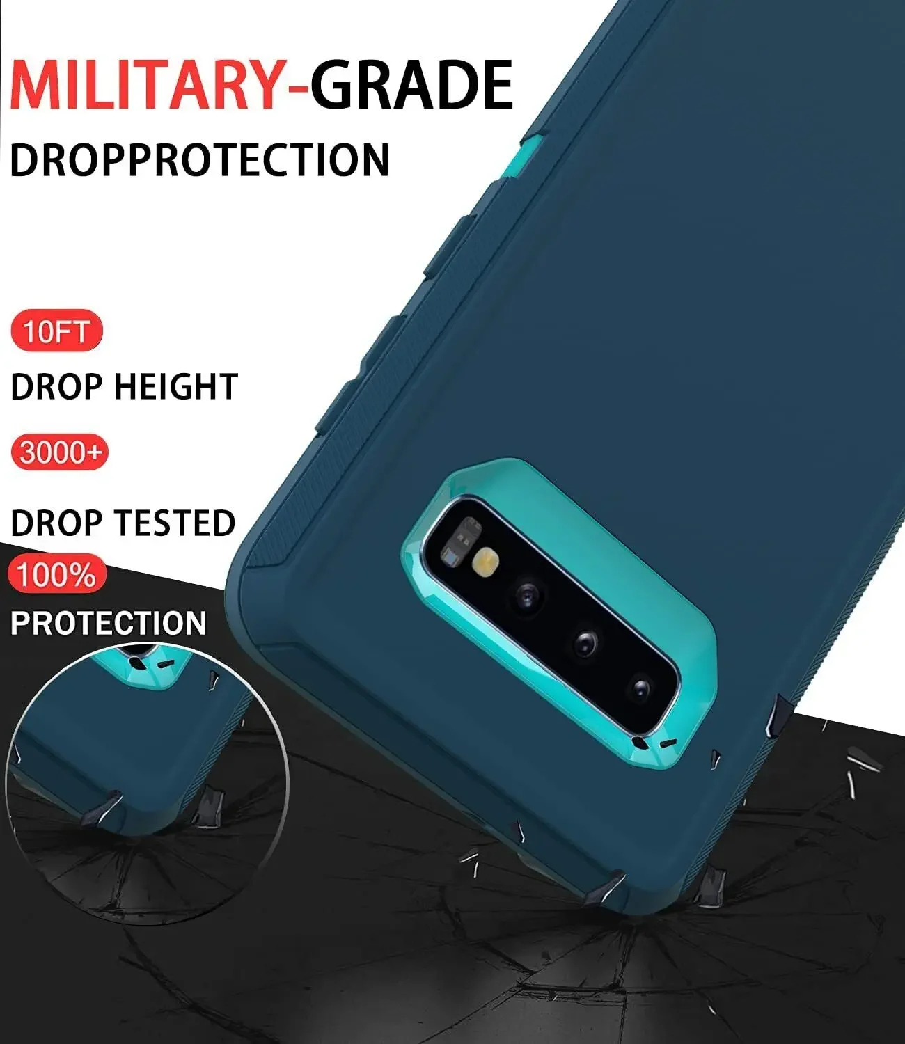 Outdoor Military Level Shockproof  Phone Cases For Samsung Galaxy S10 Defender Rugged Case Cover With Belt Clip For S10+ Plus