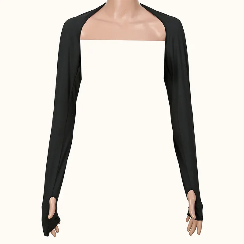 สีทึบแขนยาว Raglan แขนอุ่นแขนมุสลิมเสื้อ \ \ \ \ \ \ \ \ \ \ \ \ \ \ \ \ Cuffs ธรรมดา Shrug เสื้อสเวตเตอร์ถักไหล่ Oversleeves