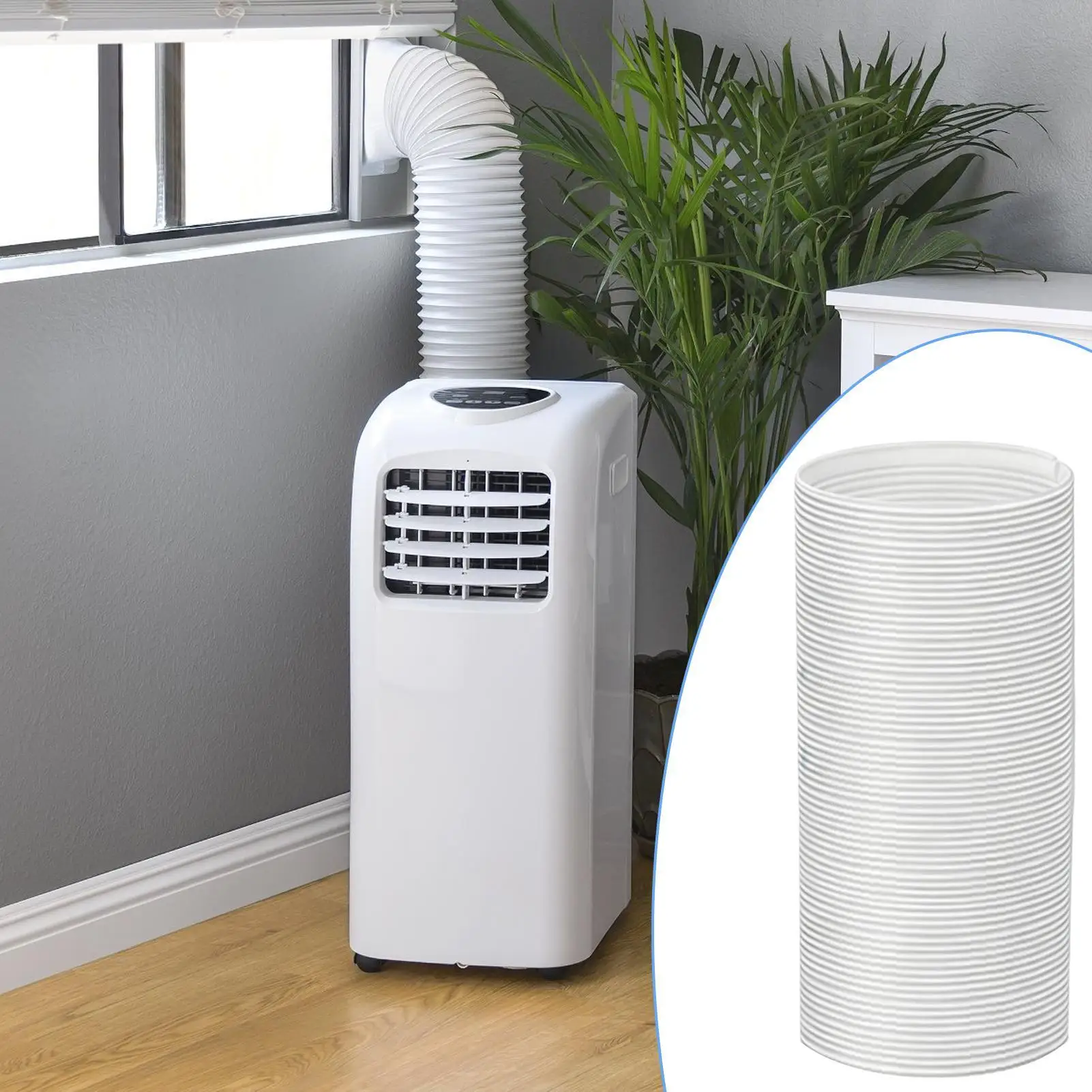 Flexible Air Conditioner Exhaust Pipe Outlet Vent Hose Duct 3 Meters Portable AC Vent Pipe Portable AC Vent Hose For Mobile Air