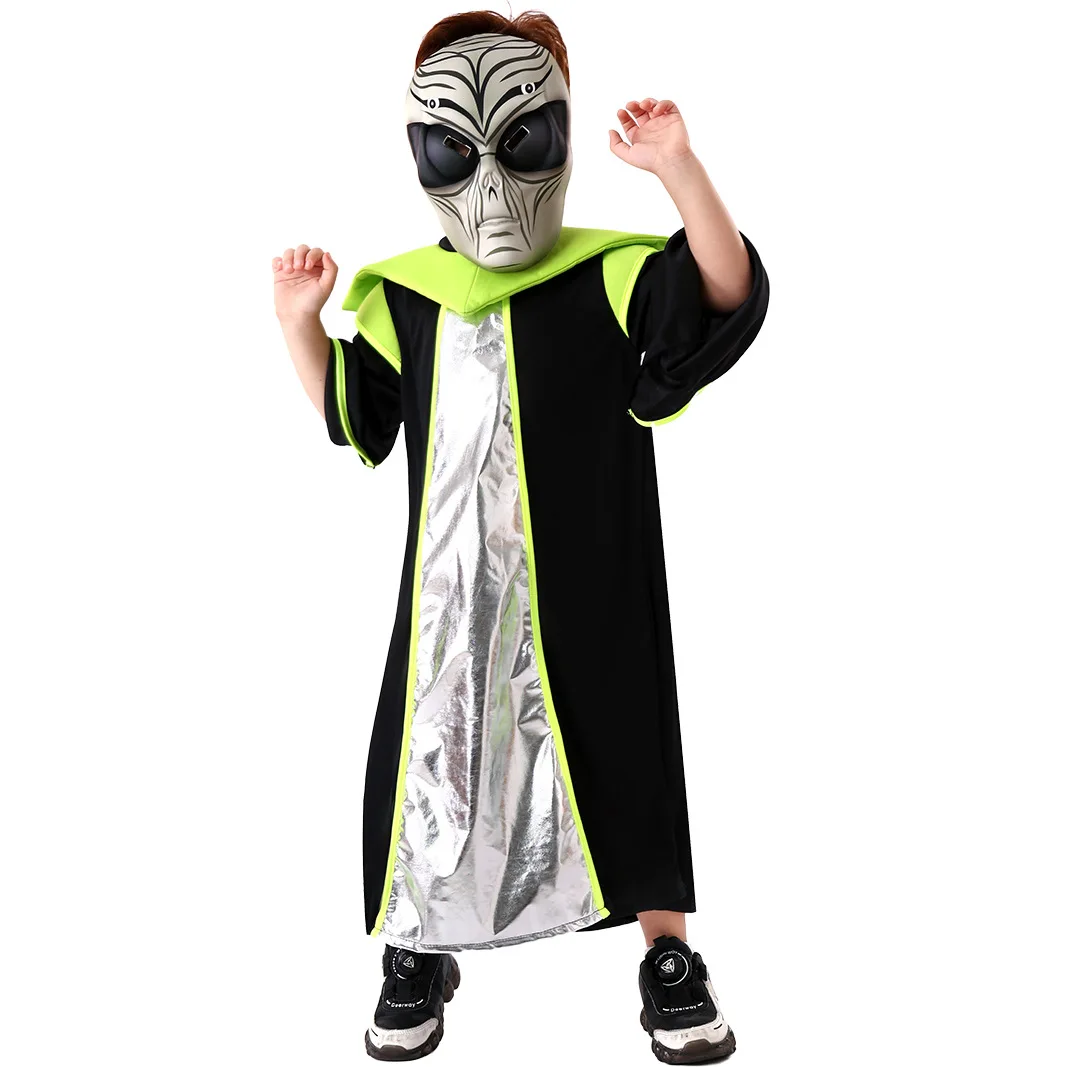 Children Alien ET Halloween Cosplay Party Dress Up Costume Kids School Role Playing Stage Outfit