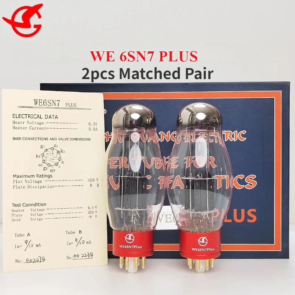WE6SN7 PLUS Sostituzione tubo elettronico 6N8P/6SN7/6H8C/CV181 Amplificatore corrispondente valvola valvolare Quad abbinato ad alta fedeltà