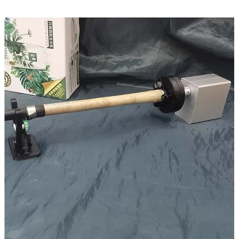 Portable Fishing Rod Winding Machine Adjustable 0–50RPM DIY Rod Building Epoxy Resin Spin Coating Machine for Fishing Rod Repair