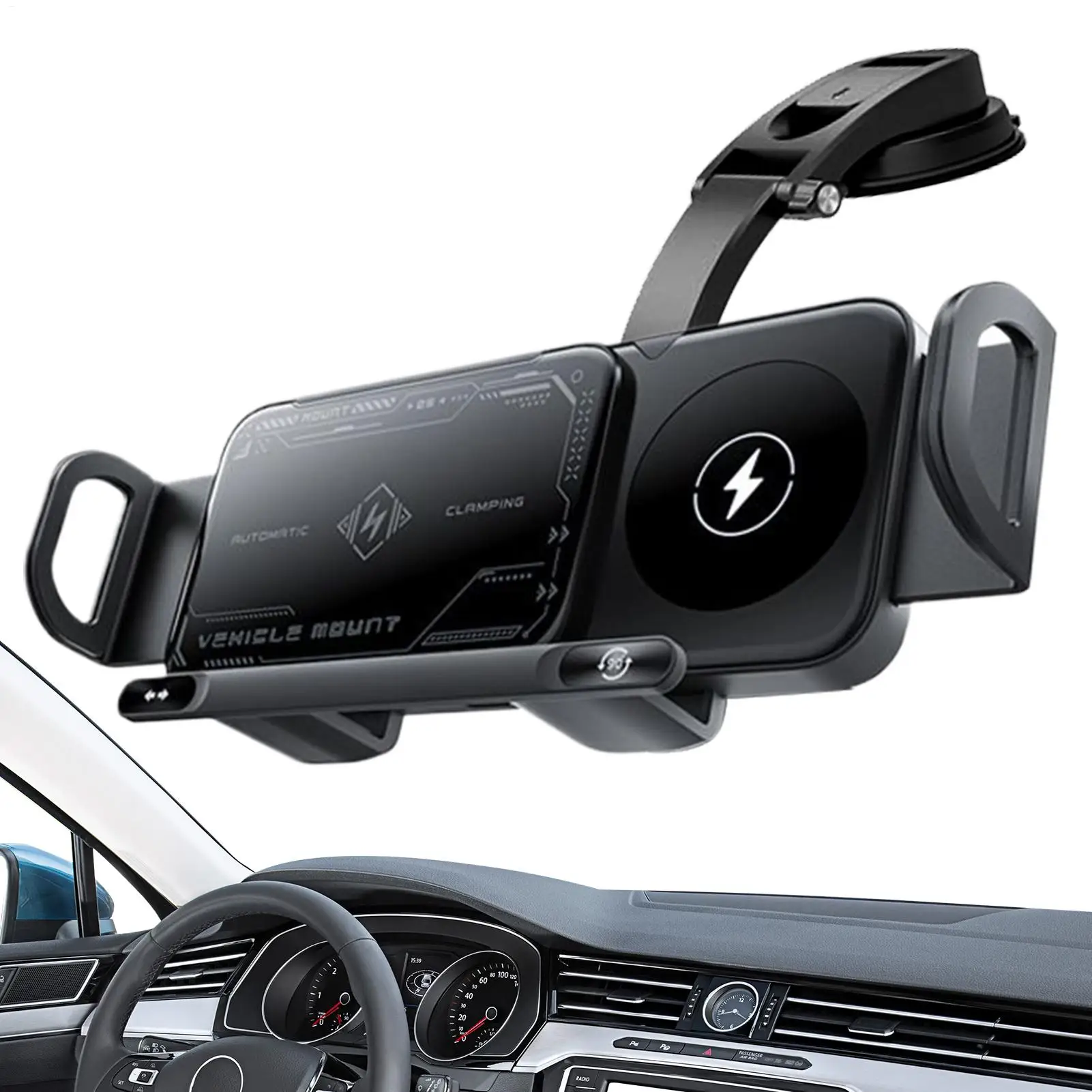 HUAWEI Mate X/Vivo X Fold/Samsung Galaxy Z Fold/Xiaomi MIX Fold対応 車載ホルダー付きワイヤレス充電器