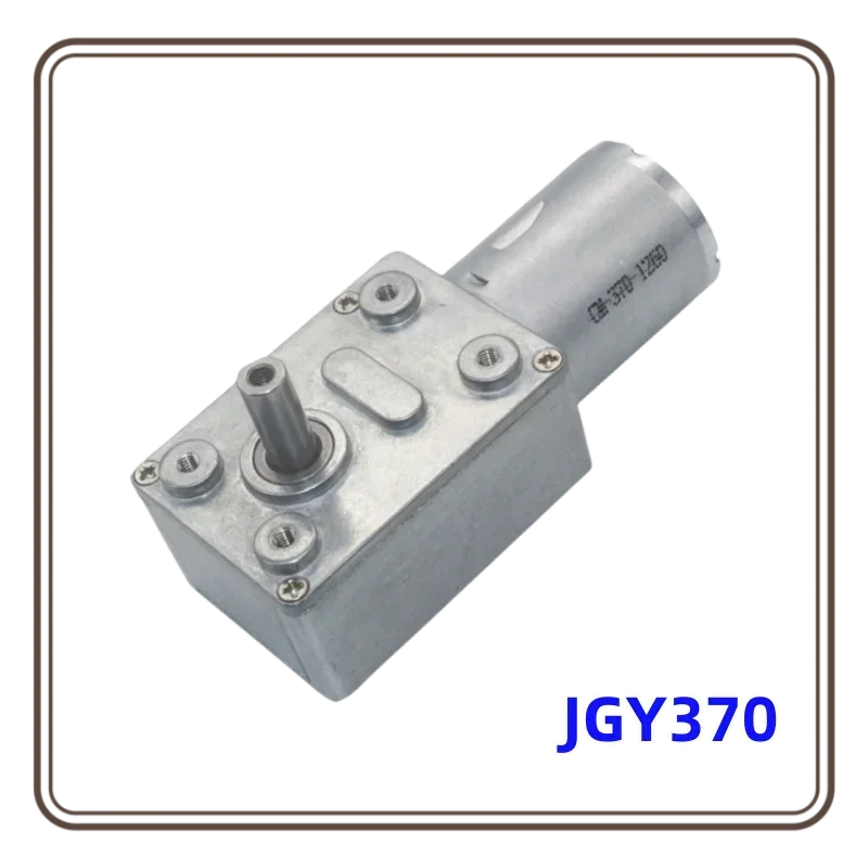 Motor de engranaje helicoidal ZGY370 JGY370 4632 DC 6V 12V 24V reductor de caja de cambios de engranaje de Metal Turbo Reversible de tornillo sin fin de alto par