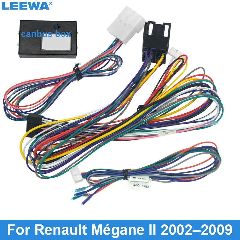 

LEEWA Car 16pin Audio Wiring Harness For Renault Megane 2 Aftermarket Stereo Installation Wire Adapter