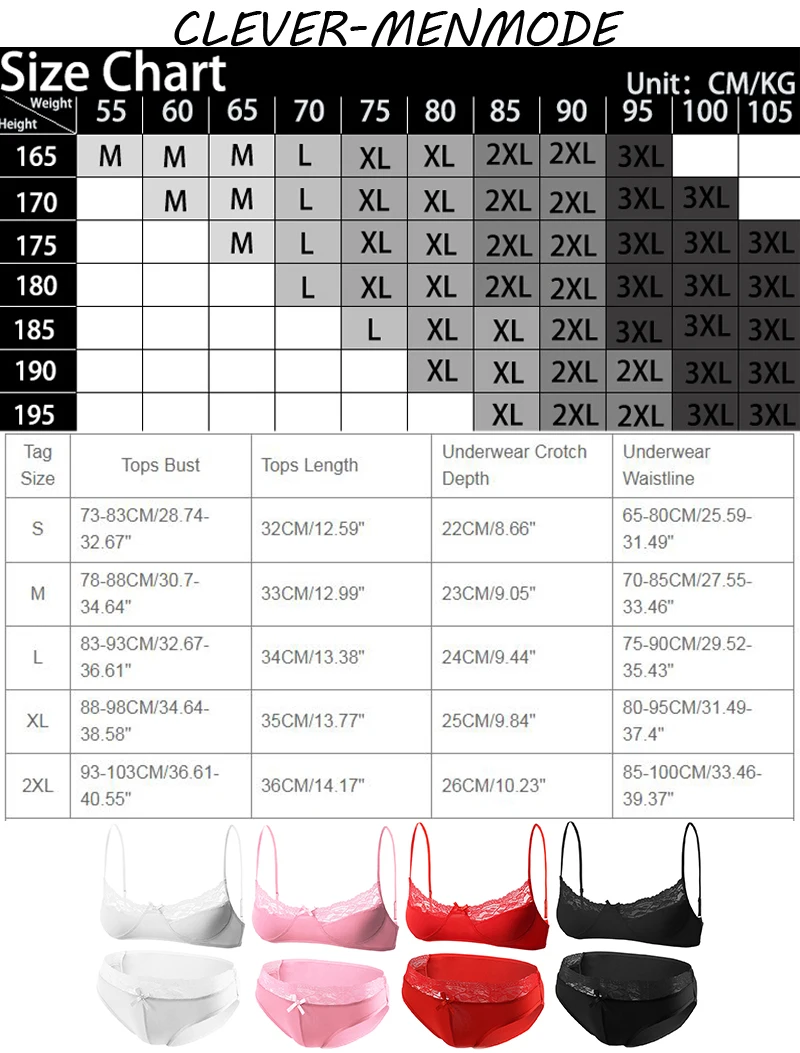 Men\'s Sexy Lace Bra With Briefs Underwear Set Men Harness Body Low Rise Panties Exotic BSMD Sissy Gay Lingerie Underpanties Set