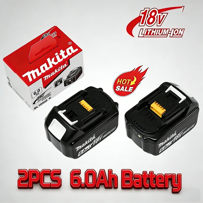 

Аккумулятор литиевый перезаряжаемый Makita 18В 3000мАч (6.0/5.0/3.0/2.0Ач) с LED-индикатором, высокой емкости, для беспроводных электроинструментов Makita