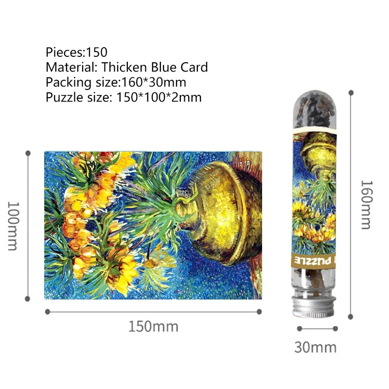 150 Stück Mini Reagenzglas Puzzle Dekompression Spielzeug Zappeln Spielzeug berühmte Mal puzzle für Aldult Familien spiel Lernspiel zeug