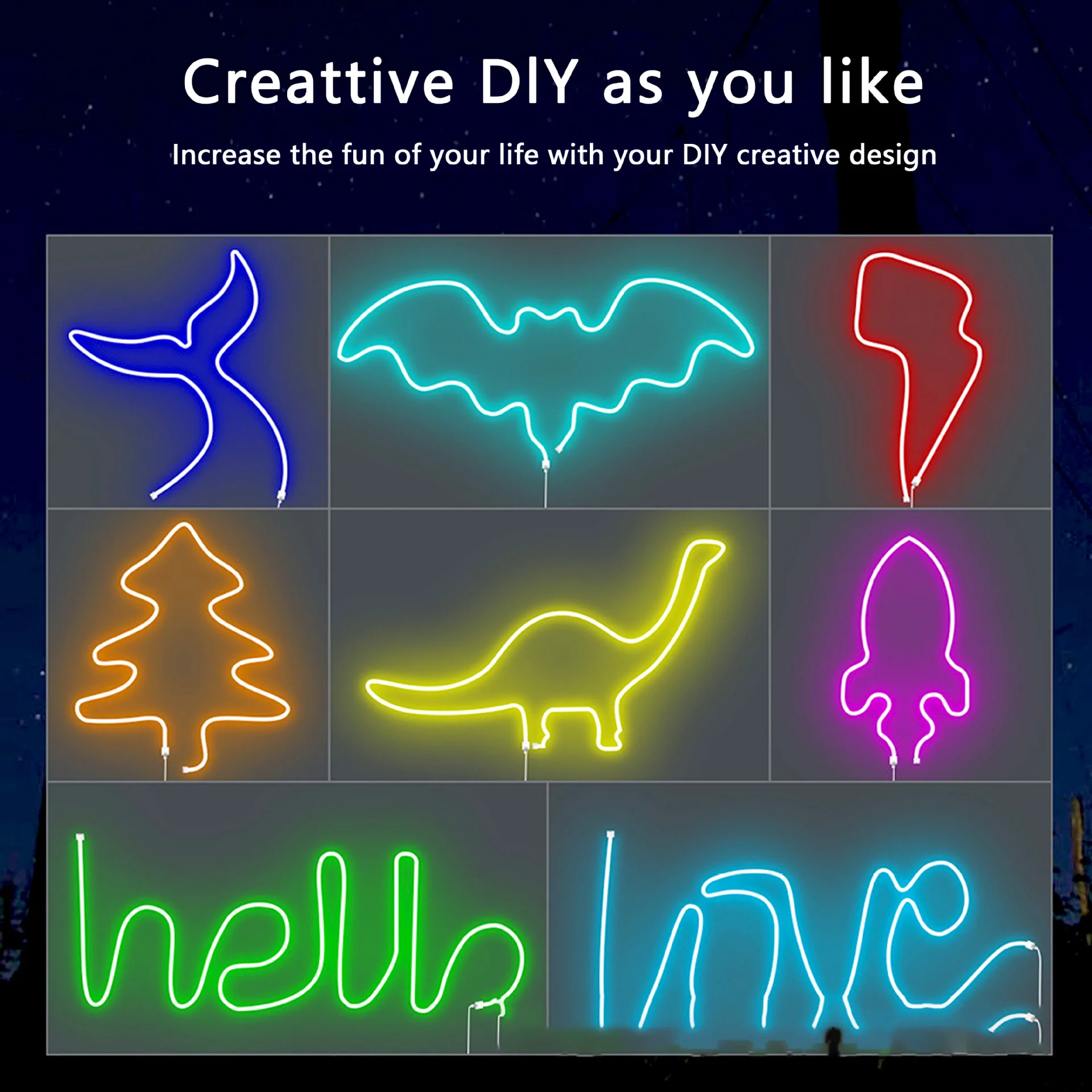 5V RGB Neon Strip LED Flexible Silicone Waterproof Neon Control Mini 24-key Remote Control and Bluetooth Application Control