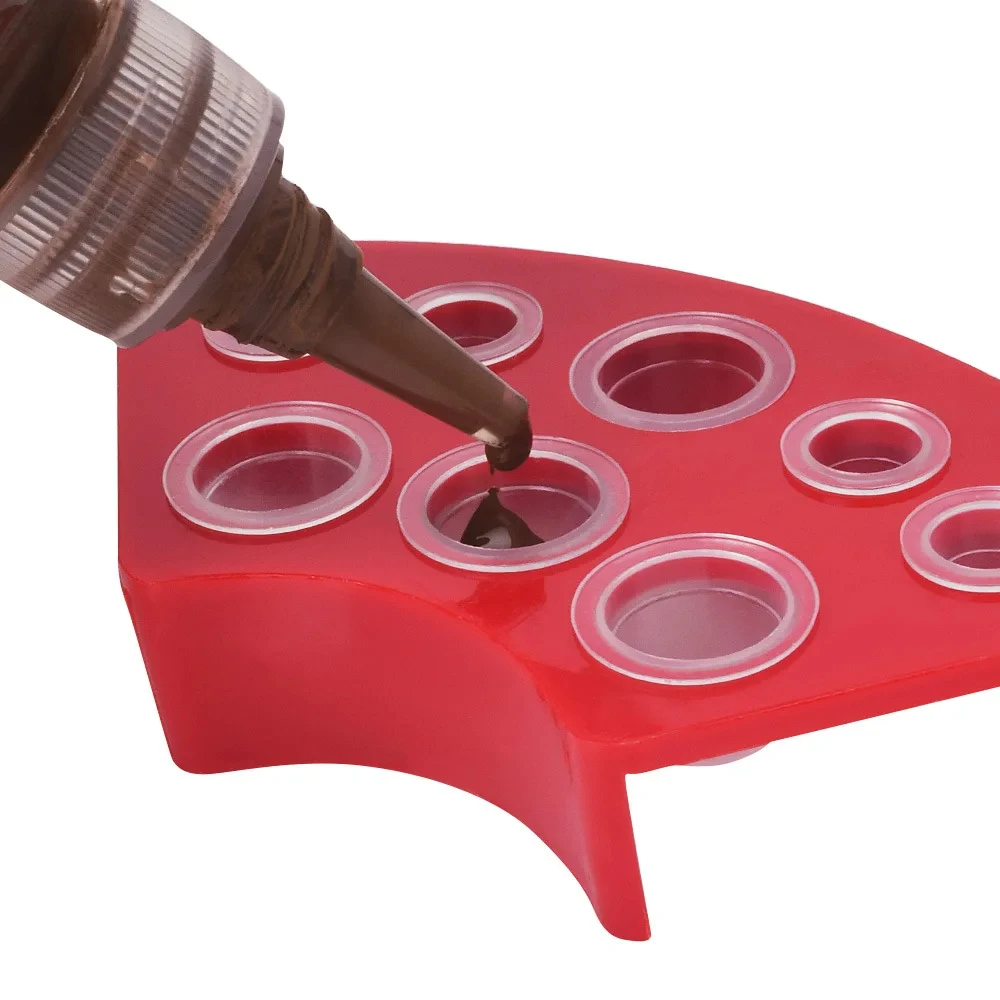 8 Holes Tattoo Ink Cup Holder Stand Makeup Accessories Random Color Trailer Supplies Tatoo Tool Pigment Brack Container