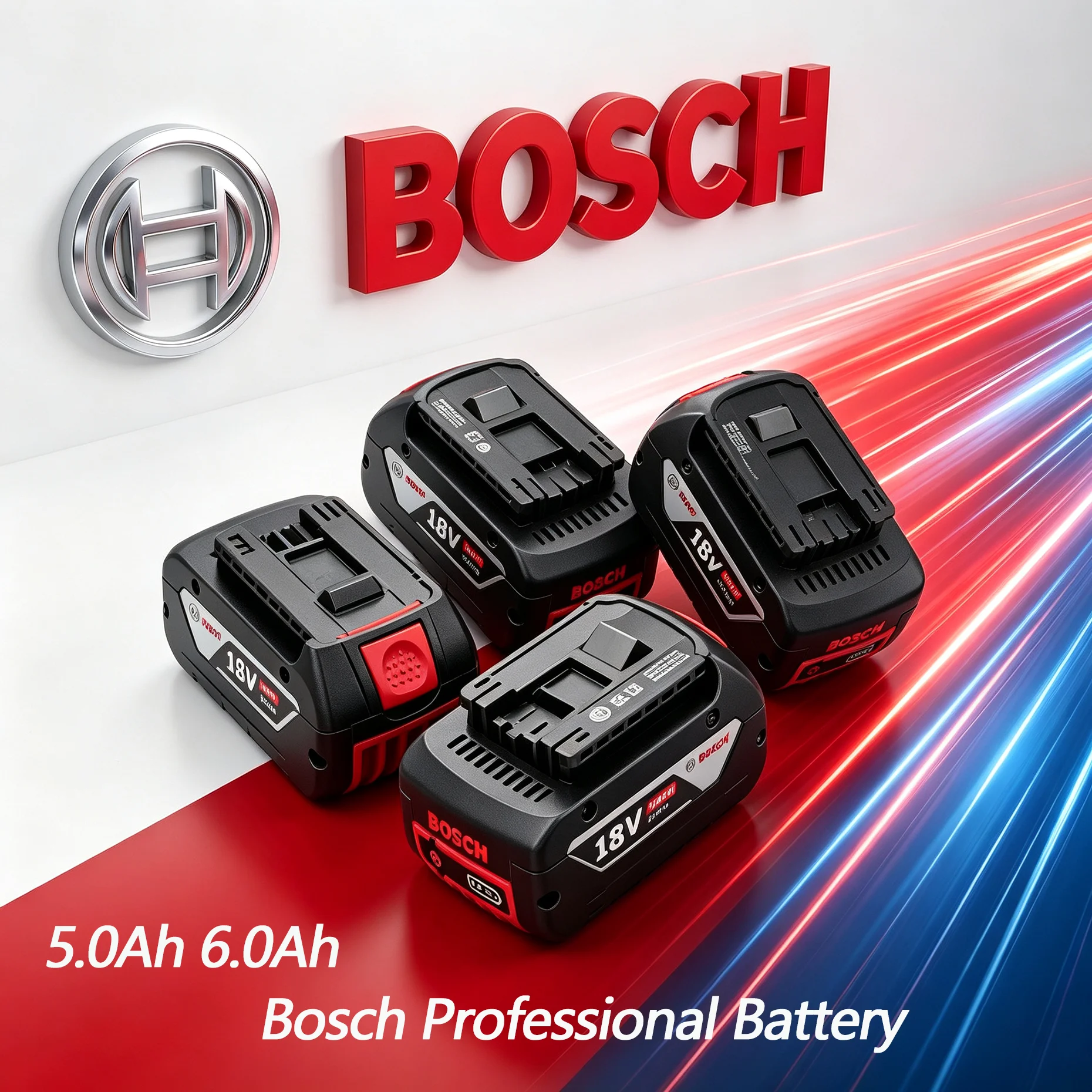 Original Bosch 18V 6.0Ah Li-ion Battery Fits BAT618G GWS GDS GSR Power Tools with Electric Staple Gun with Strong Drive Action