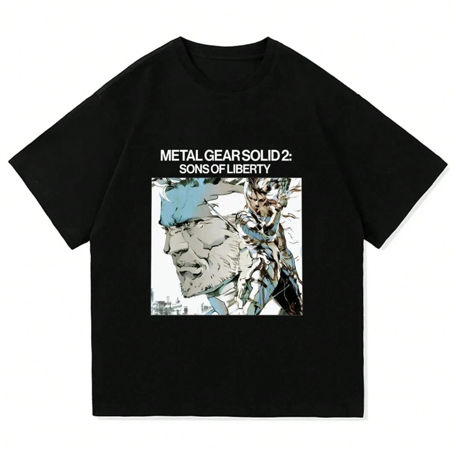 Vintage Japanese Ink Style Cyber Soldier Tactical Graphic Tee Cotton Mens Womens T-Shirt Summer Streetwear