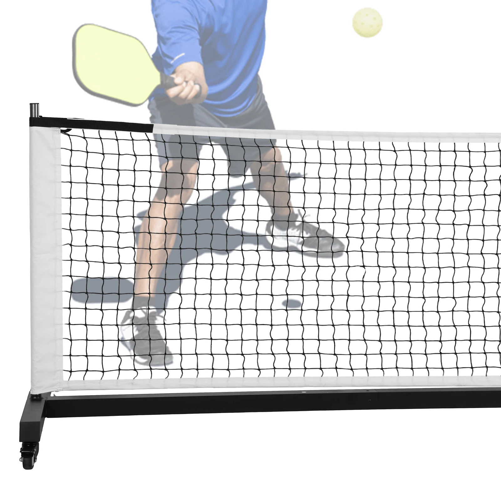 Professional Pickle Ball Game Net Stand with Wheels Weather Resistant Pickleball Net 22Ft for Tennis Driveway Backyard