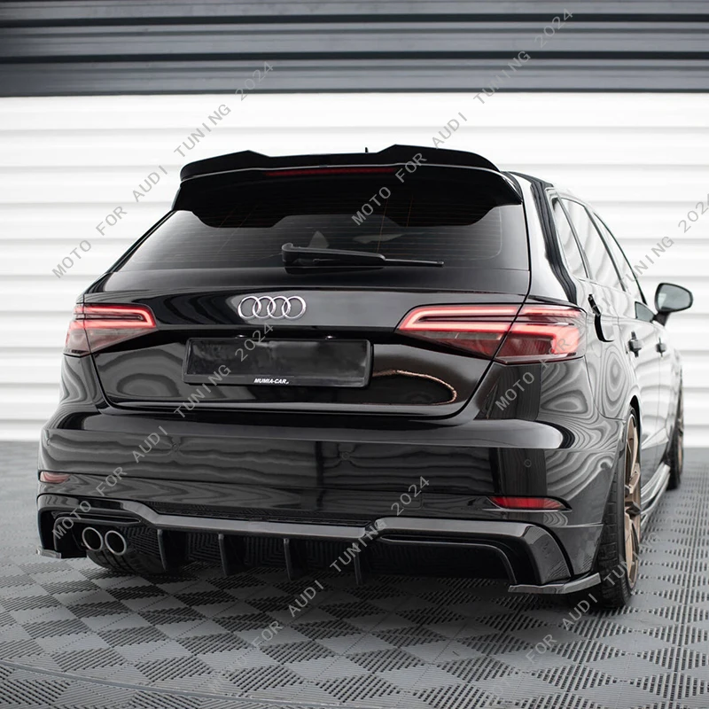 Spoiler tylny w stylu Maxton do Audi A3 S-Line S3 8V (nie do modeli bez S-Line) Sportback 2013-2020, nakładka na klapę bagażnika, spoiler dachowy.