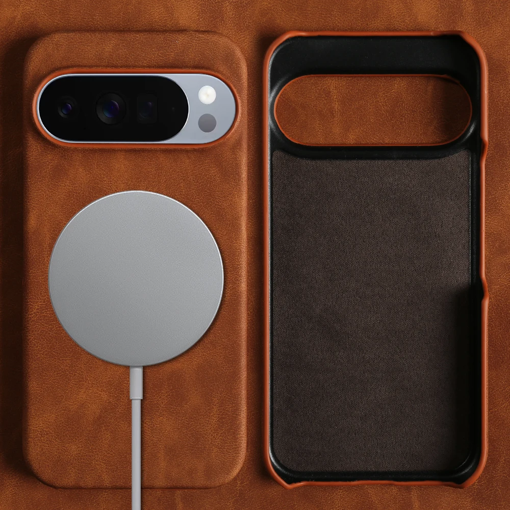 

For Magsafe Leather Phone Case For Google Pixel 10 Pro XL 10Pro XL 10A Pixel 6 7 8 9 Pro XL 9A 8A 7A 6A Back Cover Cases Coque