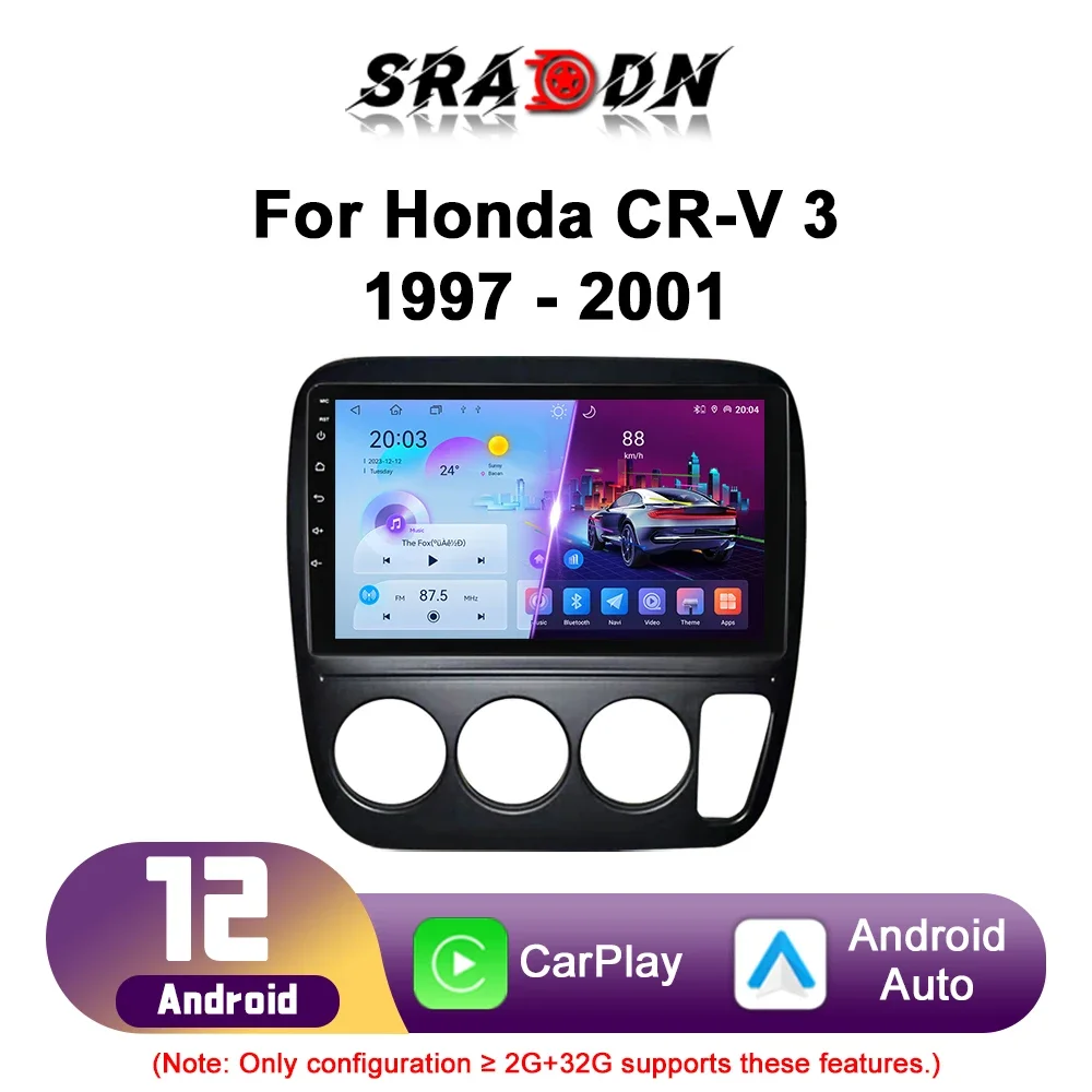 

For Honda CR-V CRV 1997 1998 1999 2000 2001 Car Radio Android Multimedia Player GPS Navigation Carplay Touch Screen Auto Stereo