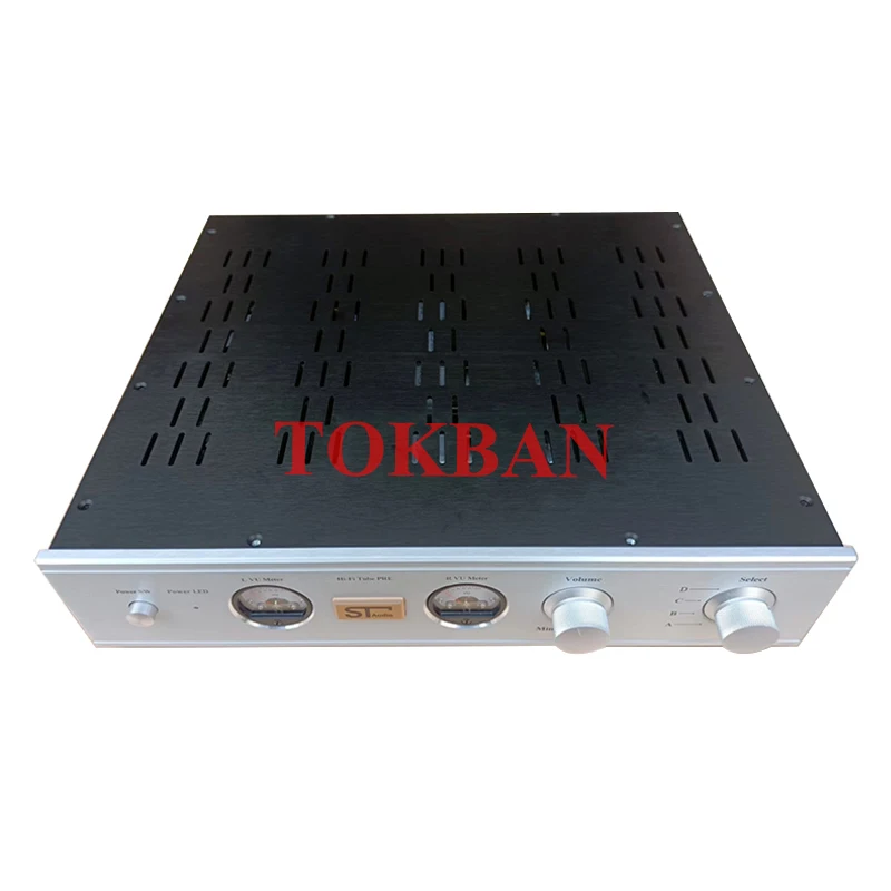 Tokban ST-3 Tube Preamplifier 14x Amplification 12AX7/ECC83,12AU7/ECC82 Low Distortion Low Noise HIFI Preamplifier