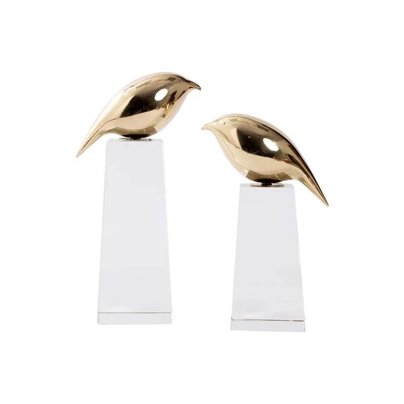 

Modern Minimalist Crystal Copper Bird Small Ornaments, Light Luxury Handicrafts, Living Room, Study Art Decorations