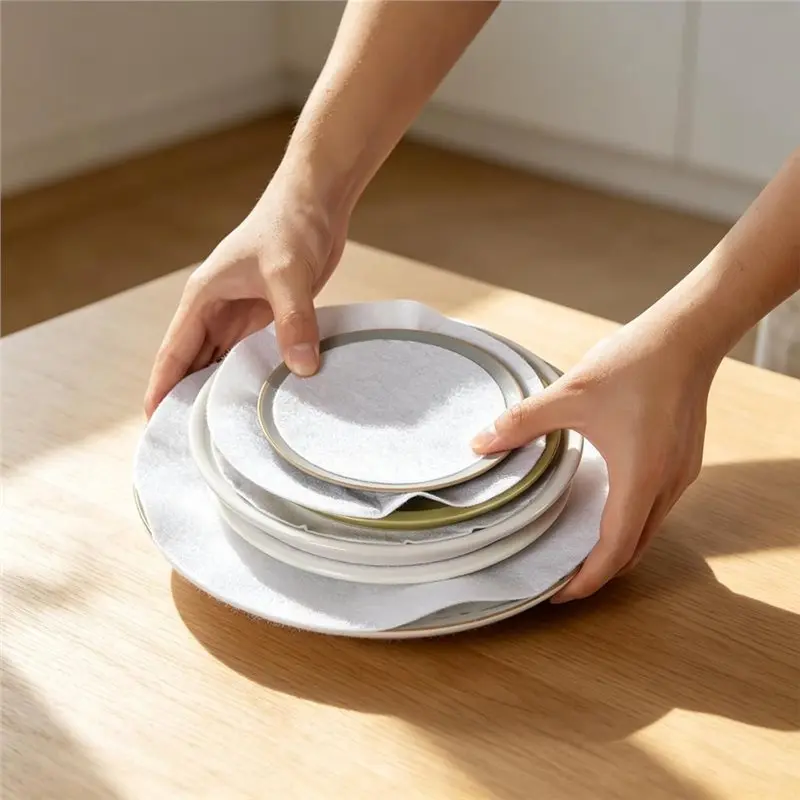 M11K-Round Plate Separators Pads Plate China Storage Dividers Set Of 90 And 3 Sizes For Packing Storage Protectors