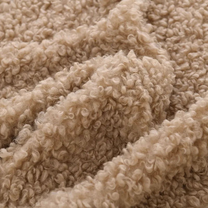 

1yard Coat Vest Stage DIY Newborn Photographic fabric，Super soft particle imitation sheep curly hair fur Fabric For clothing