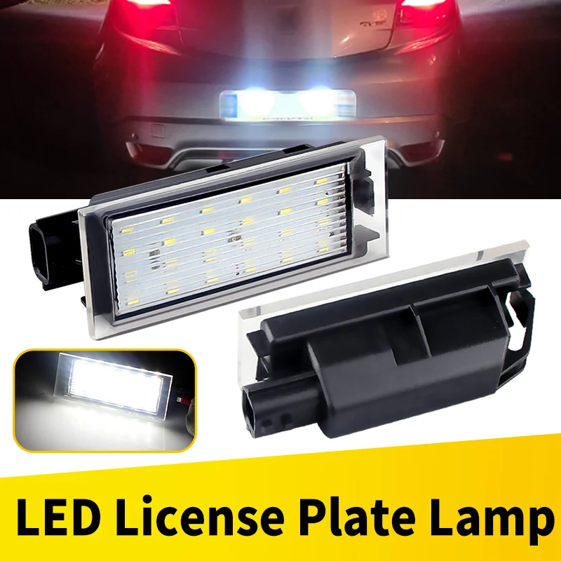 2 Stück LED-Kennzeichenbeleuchtung für Renault Clio Laguna 2 Megane 3 Twingo Master Vel Satis Wind Trafic Twizy Kennzeichenbeleuchtung