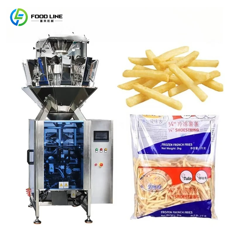 Multi Head Vertical Pouch Filling Sealing Machine For Potato Plantain Chips Snack Food Packaging Equipment