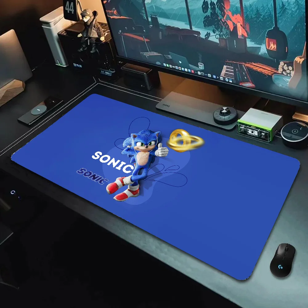 

New Mousepad Blue Hedgehog Large Mouse Pad Fashion Gamer Desk Accessories Office Gaming Mouse Mat Pc Computer Table Deskmat