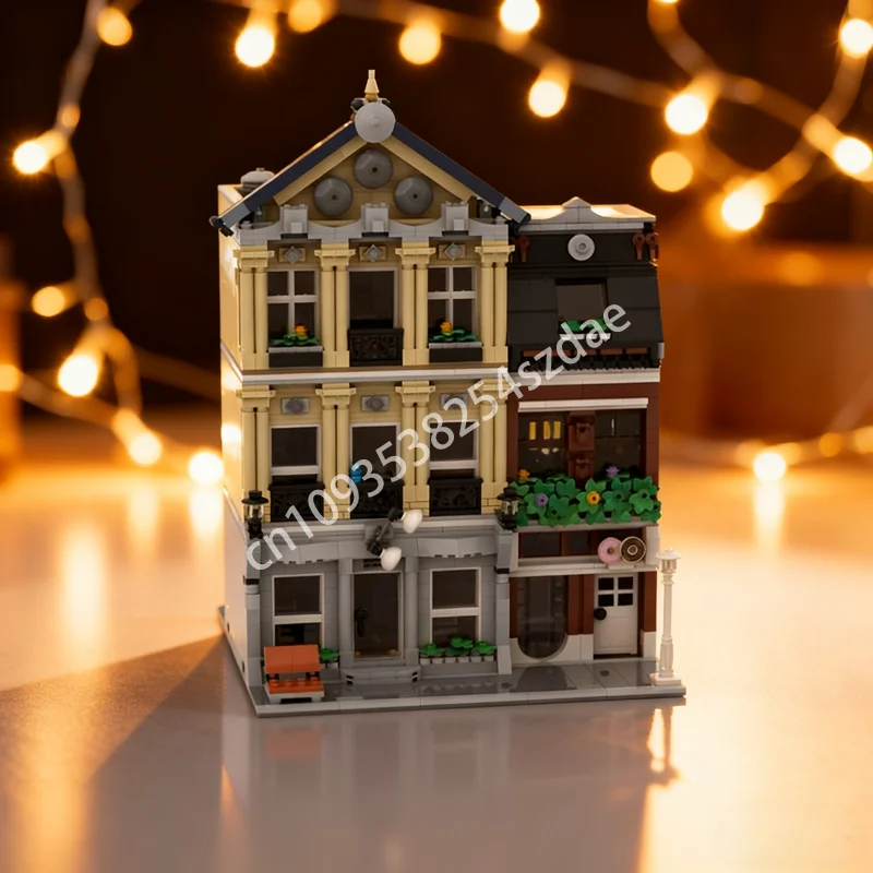 

2433 шт. MOC колл-центр, полицейский участок, модульная модель, строительные блоки, рождественские подарки, конструкция, сборка, игрушки «сделай сам», кирпич для детей