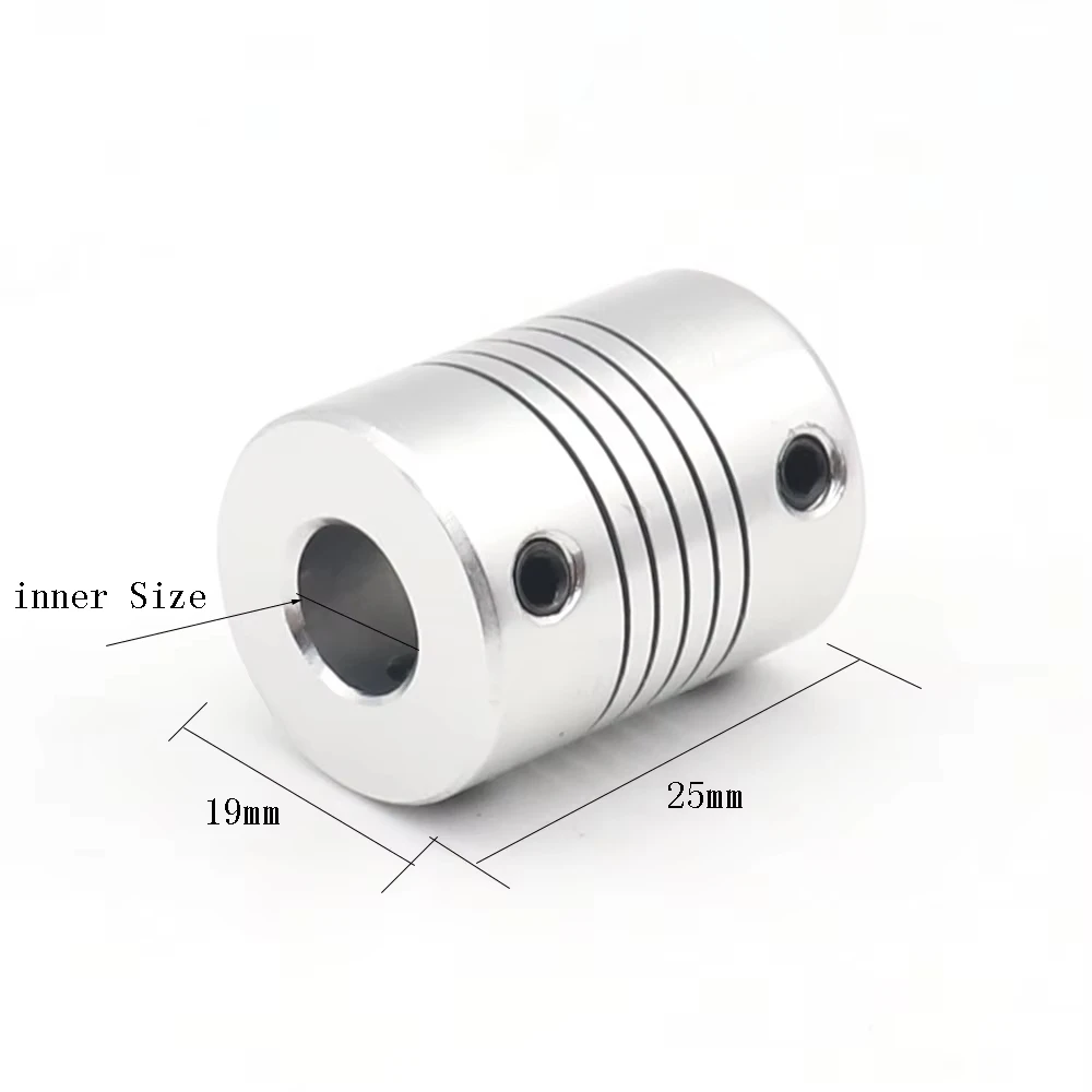 D19L25 Aluminium Elastic Couplings Coupler Shaft Connector 3/4/5/6/7/8/10mm for 3D Printer CNC Stepper Motor DIY Parts