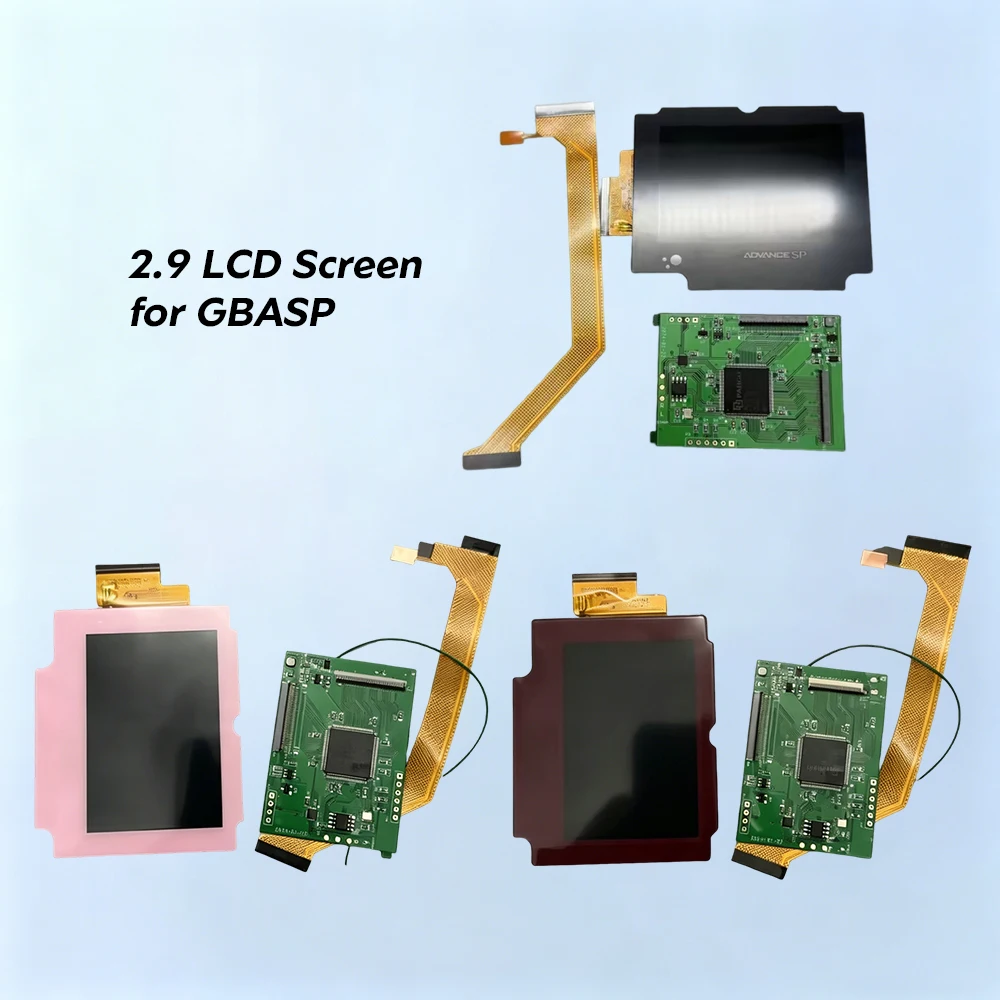 

2.9" Original Size IPS High Brightness LCD Screen for Gameboy Advance SP GBASP, Support Pixel Display Mode