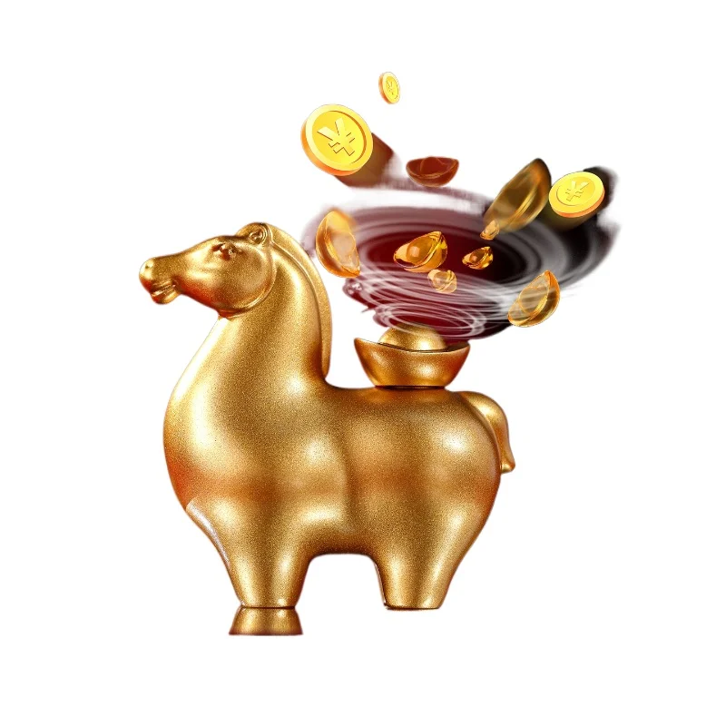

Brass immediately has money ornaments Zodiac Year of the Horse Spring Festival New Year mascot annual