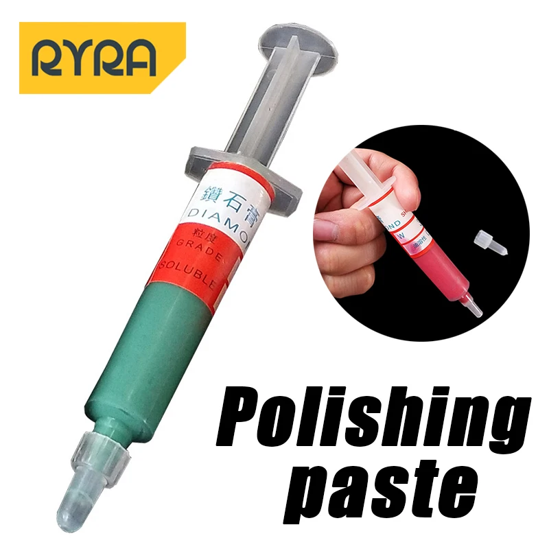 6pcs 5g Diamond Lapping Paste Composite Polishing Syringes 0.5-40 Micron Polishing Abrasive Tools Oil Soluble For Metal Glass