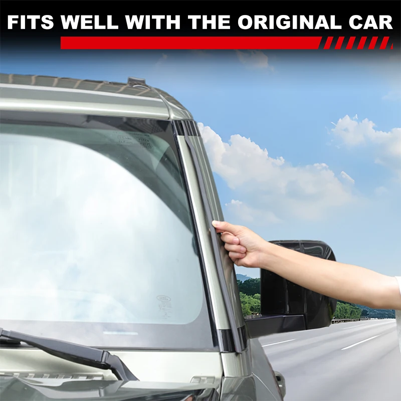 

Car Accessories For Land Rover Defender 90 110 130 2020-2025 Black Car Front Glass A-pillar Noise Reduction Sealing Rubber Strip