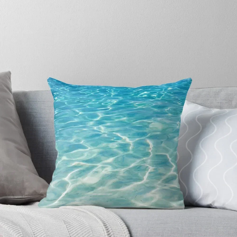 

Crystal Clear Aqua Blue Ocean Water Throw Pillow Cushion Child Decorative pillow case Pillow Covers Decorative