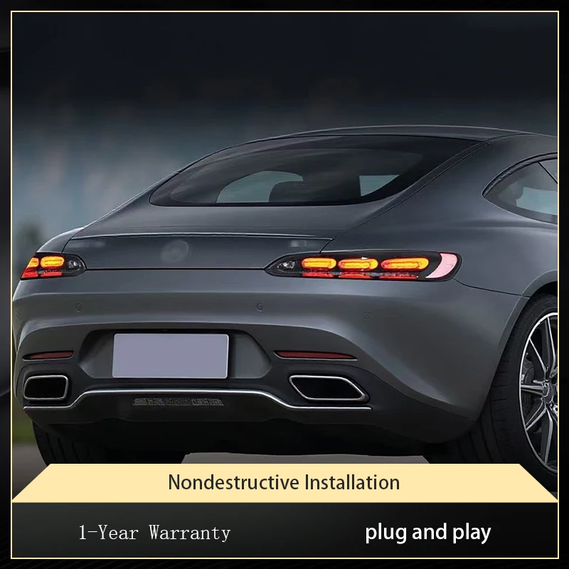 

Пара модернизированных задних фонарей для Mercedes-Benz AMG-GT 2015-2018, светодиодные задние фонари с ДХО, автомобильные аксессуары, комплект для тюнинга, инструмент для модификации авто
