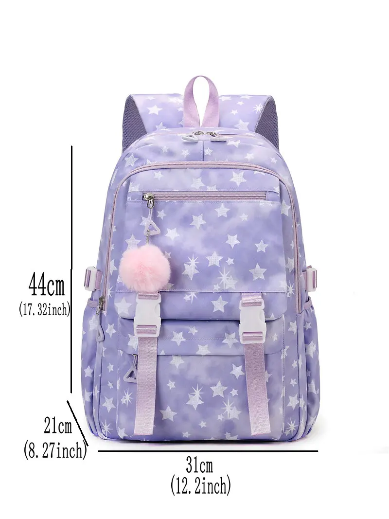 KPop Demon Hunters Print Student Backpack Large Capacity Schoolbag Teenagers Student Backpack Women's Travel Laptop Bagpack
