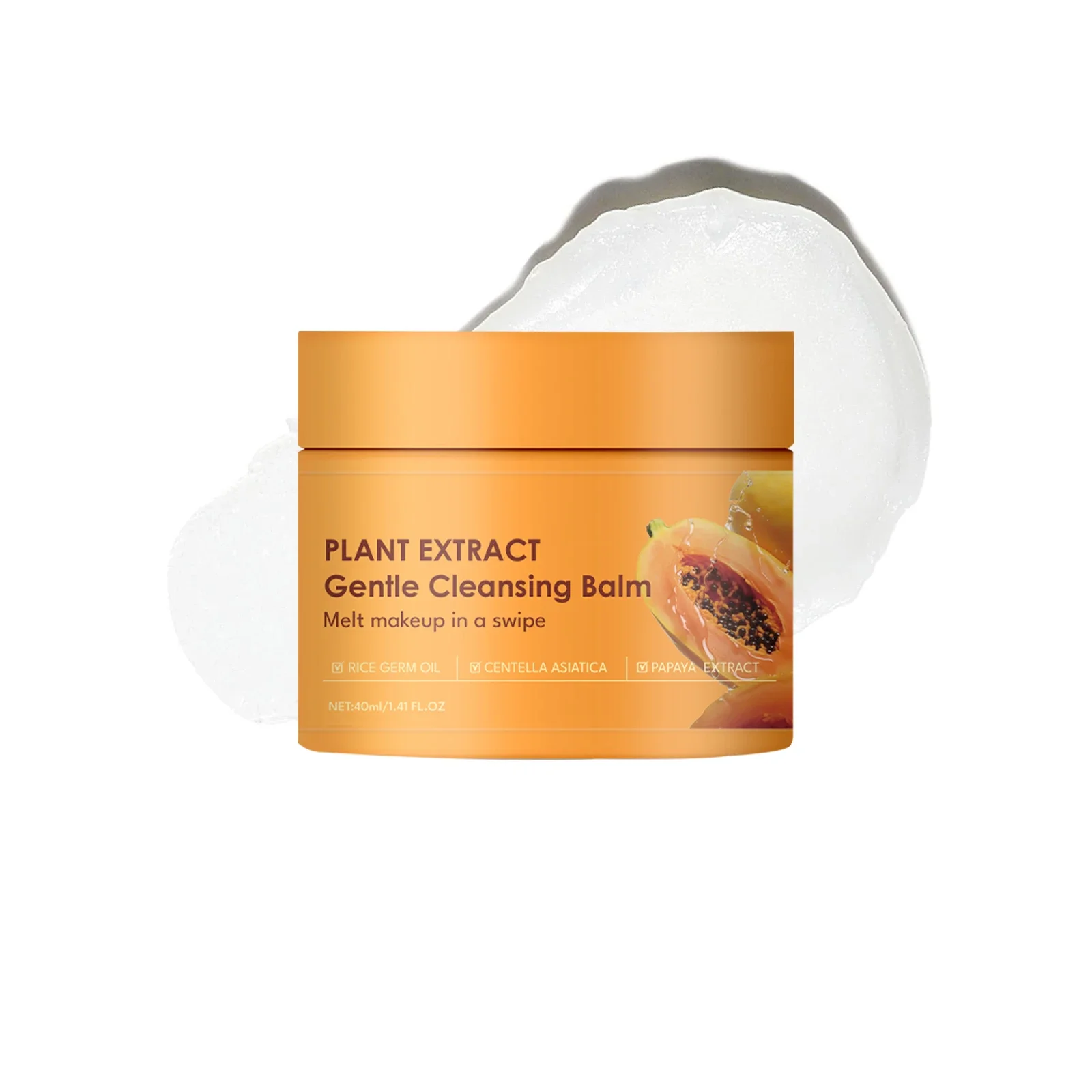 パパイヤ酵素配合のパパイヤメイク落としクリームで、優しくメイクを落とし、毛穴の汚れを徹底的に洗浄します。