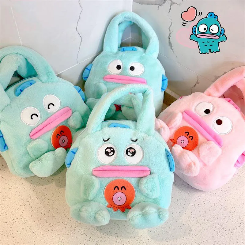 

Kawaii Sanrio Hangyodon Merman Plush Doll Handbag Cute Girl Heart Popular Cartoon Fish Monster Handbag Give Gifts To Friends