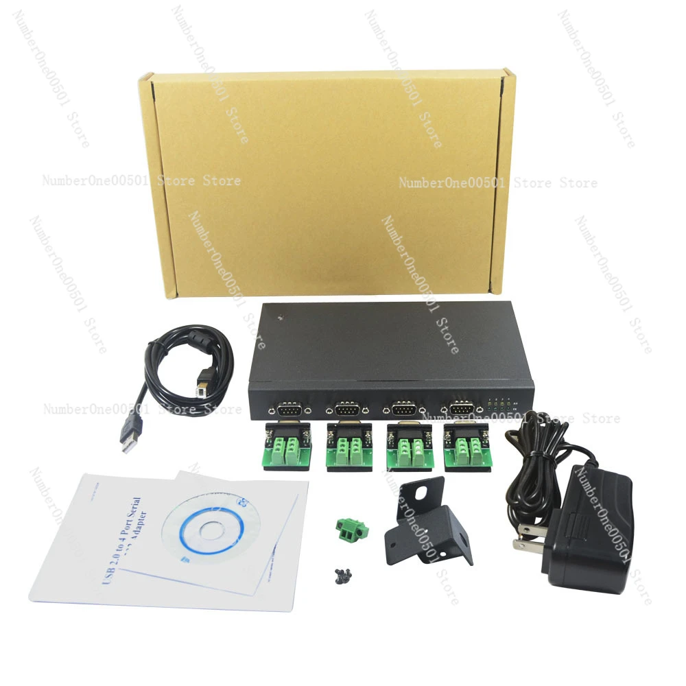 

USB-конвертер на 4 порта RS485/422, последовательный порт DB9, промышленный класс, чип FTDI