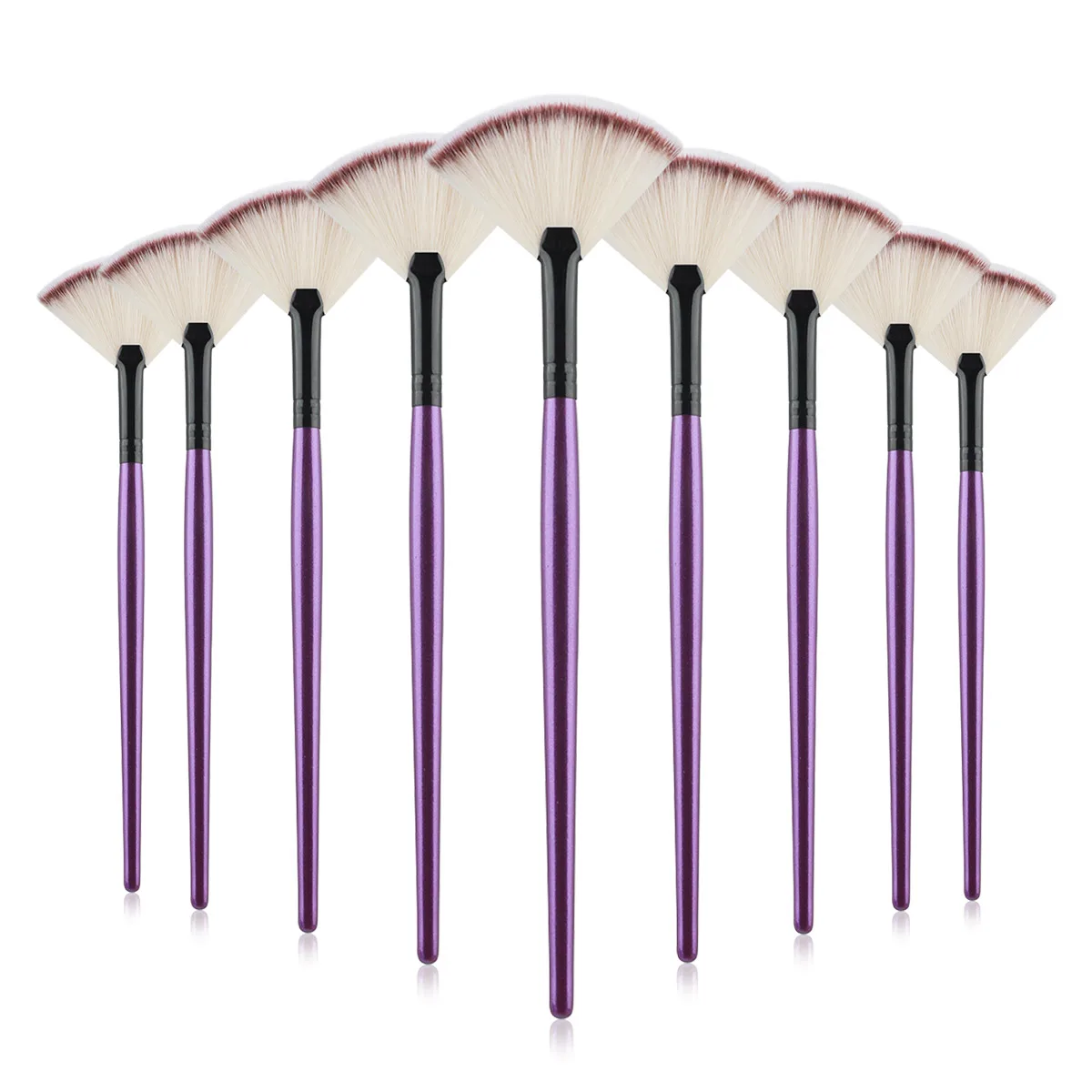 1/3/5/9 Stück schlanker, weicher Gesichtsfächerpinsel, Make-up-Kosmetik, vielseitig einsetzbar, Maskenpinsel, Make-up-Pinsel-Werkzeug-Set – Detail 2