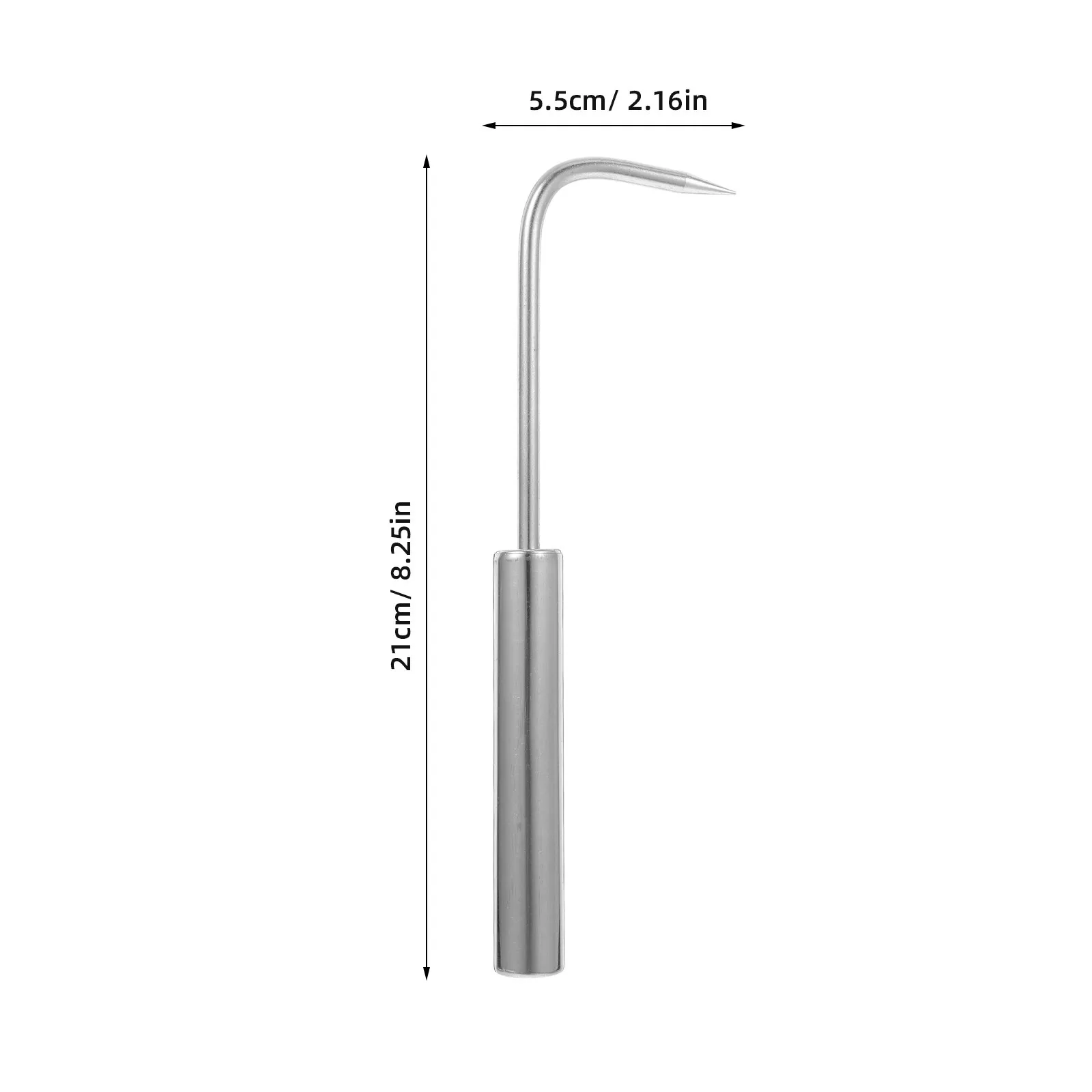 Single-Claw Root Hook Stainless Steel Crack Weeder Manual Soil Loosening Tool Ergonomic Handle for Garden Lawn Bonsai Uprooting