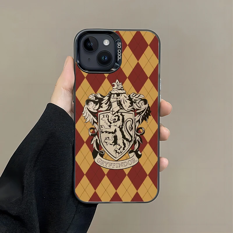 Coole PotterS Wand HarrieS Logo Handyhülle für iPhone 16 15 14 13 12 11 Pro Max X XR 8 7 Plus Candy Matte stoßfeste Rückseite