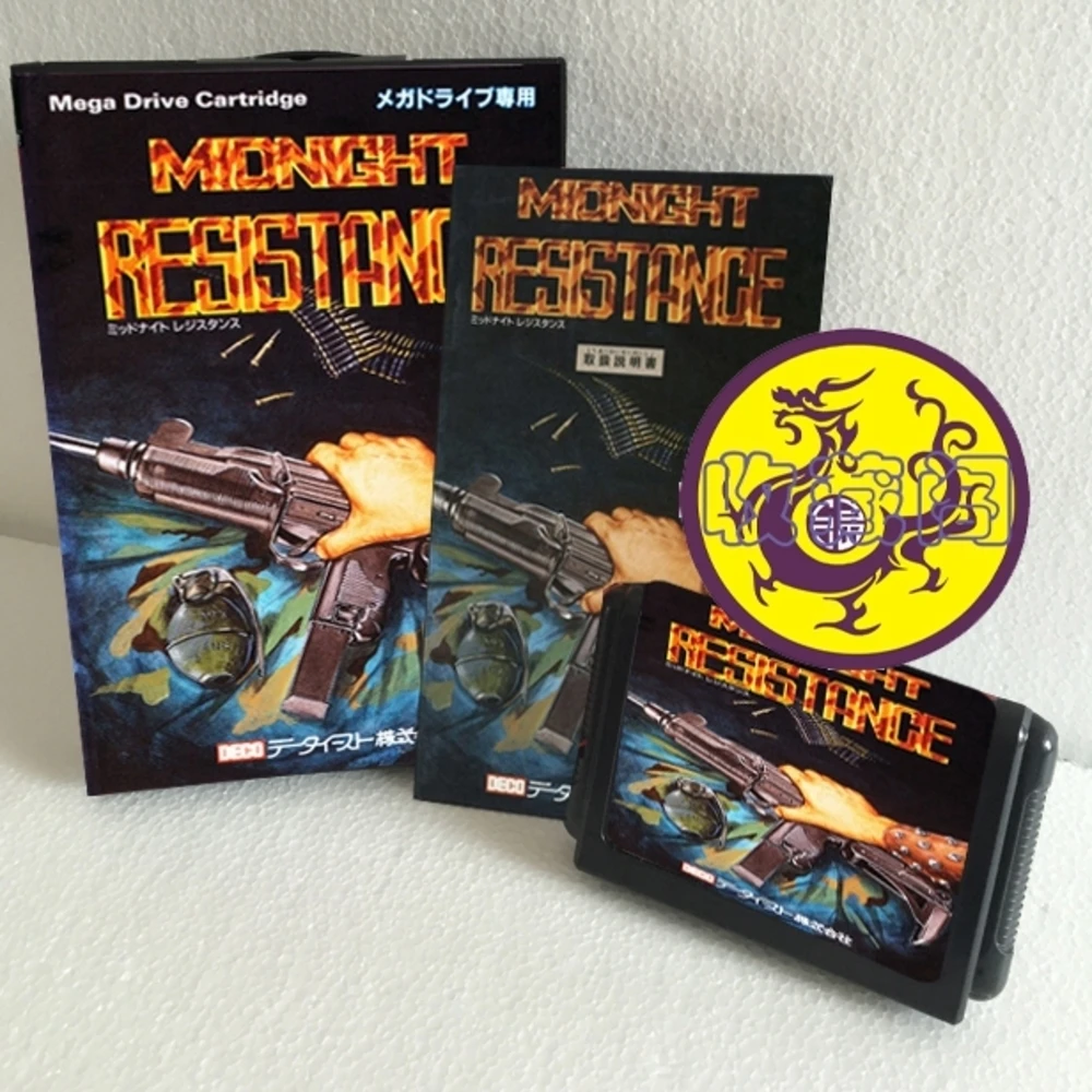 Midnight Resistance  with Box and Manual Cartridge for 16 Bit Sega MD Game Card MegaDrive Genesis System