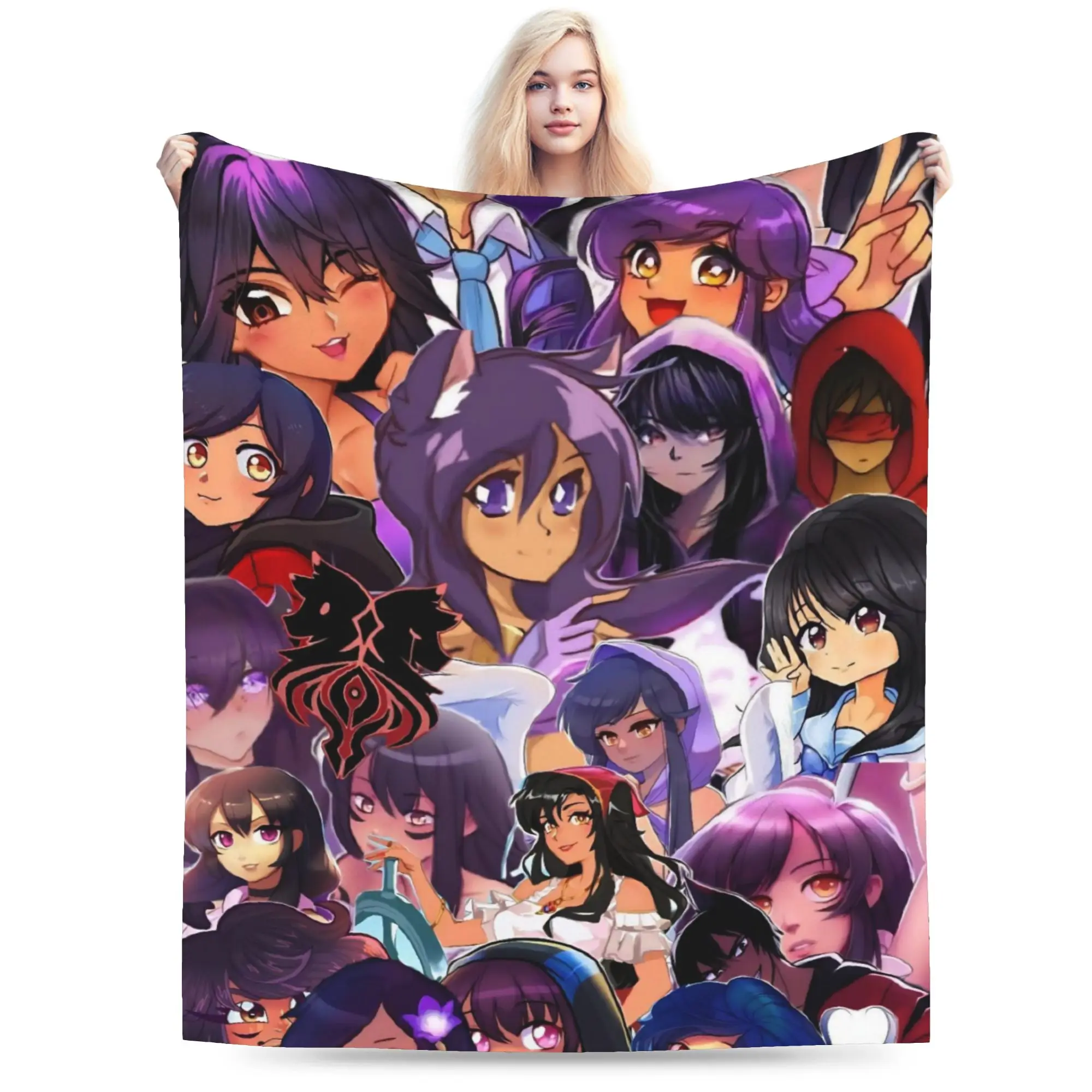 Super Soft A-Aphmau Cartoon Throw Blanket Premium Fleece Flannel Lightweight  Bed Blanket Super Cozy Blankets All Season Use